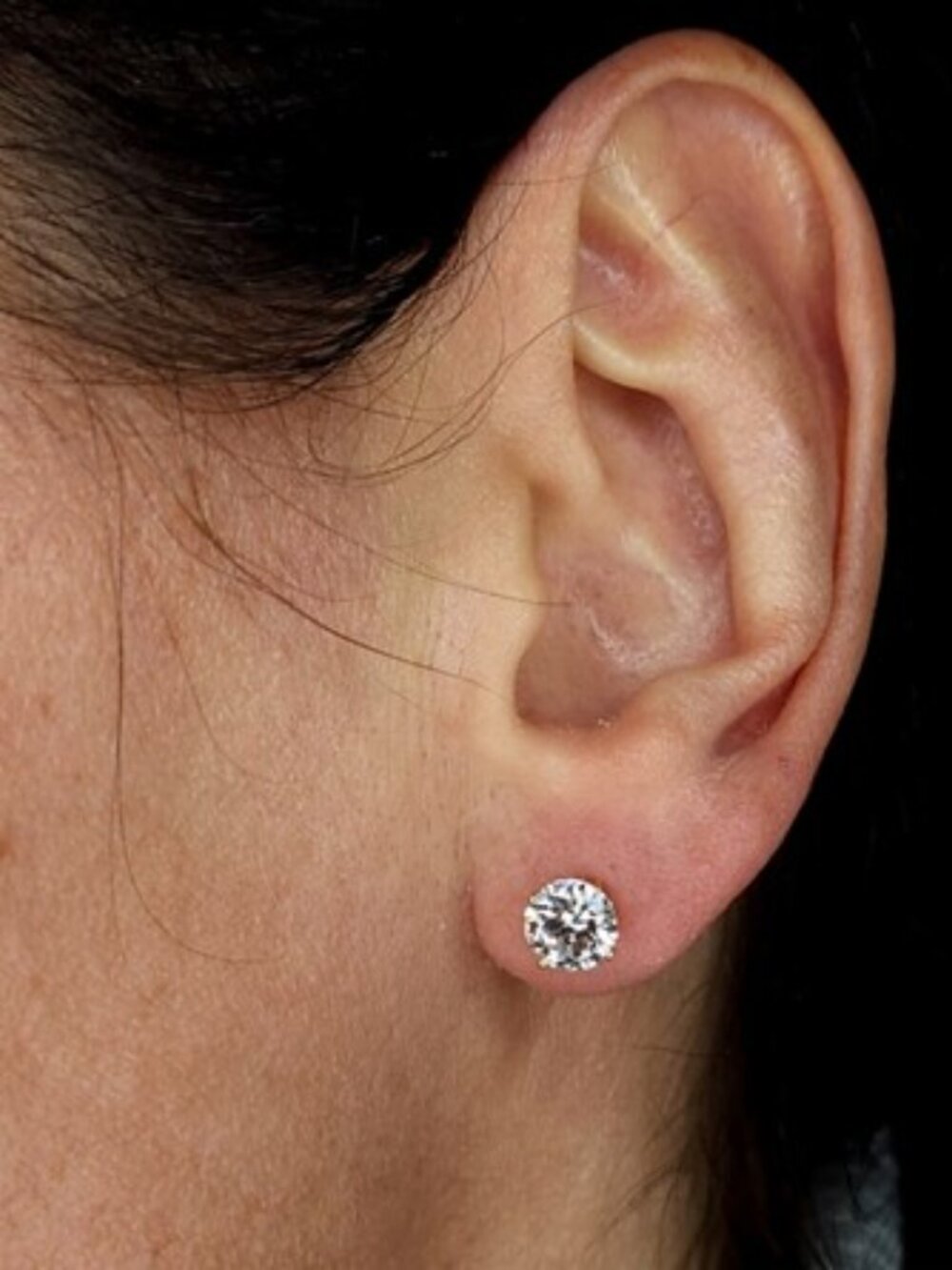 2 Ct Lab Grown Diamond Stud Earrings .925 Sterling Silver